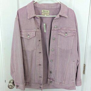 NWT Madewell Oversized Trucker Jacket: Garment-Dye Edition, S, Provence Grape
